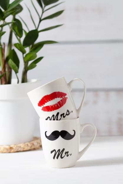 Tazas personalizadas en conjunto